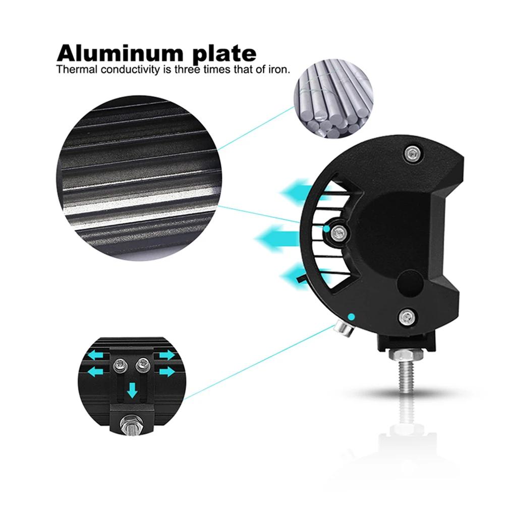 Nlpearl 4 "7" 72W 144W LED antibrouillard pour voiture SUV camion 4x4 ATV projecteur faisceau d'inon