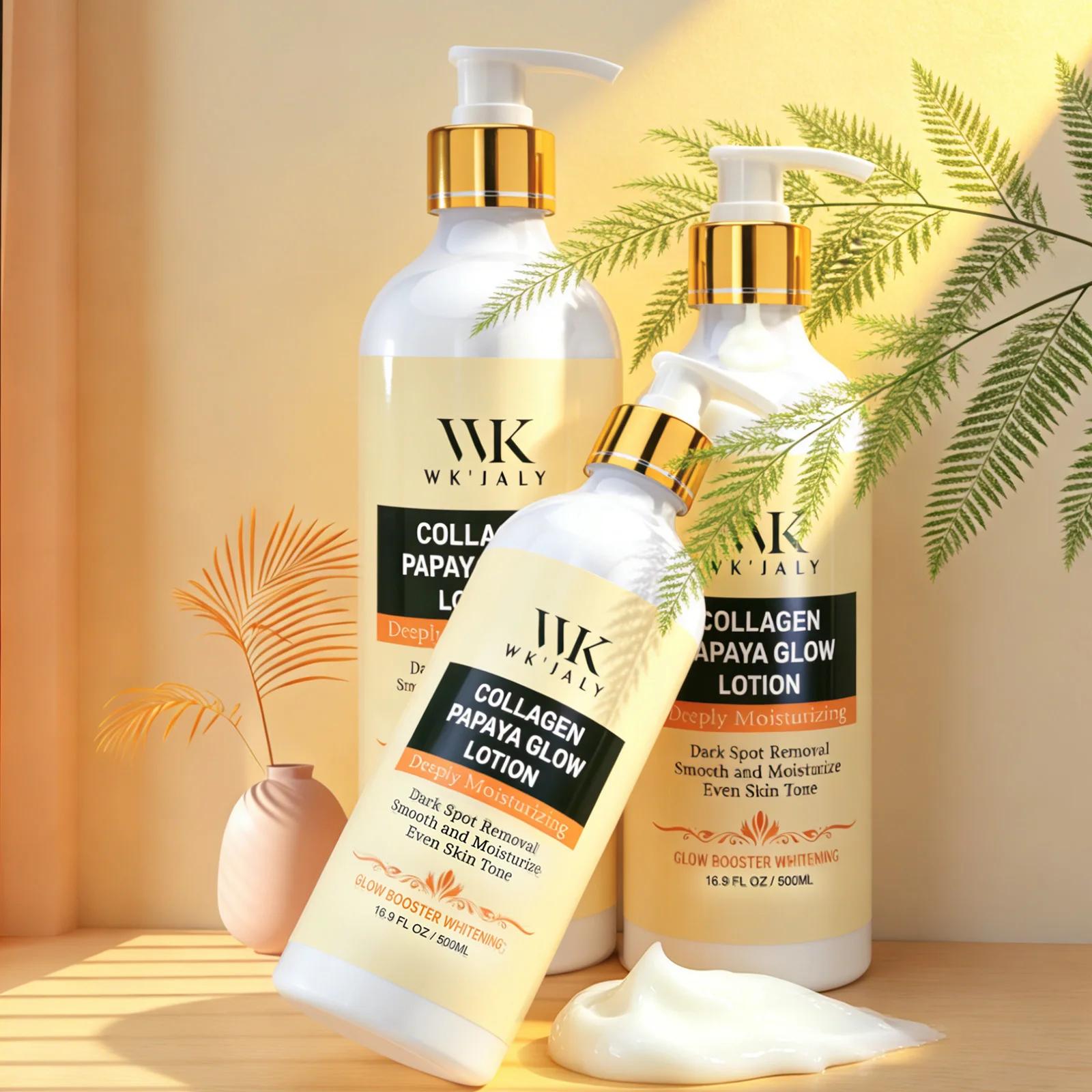Lotion corporelle blanchissante au collagène WK JALY, élimine les taches brunes, la mélanine, hydrat