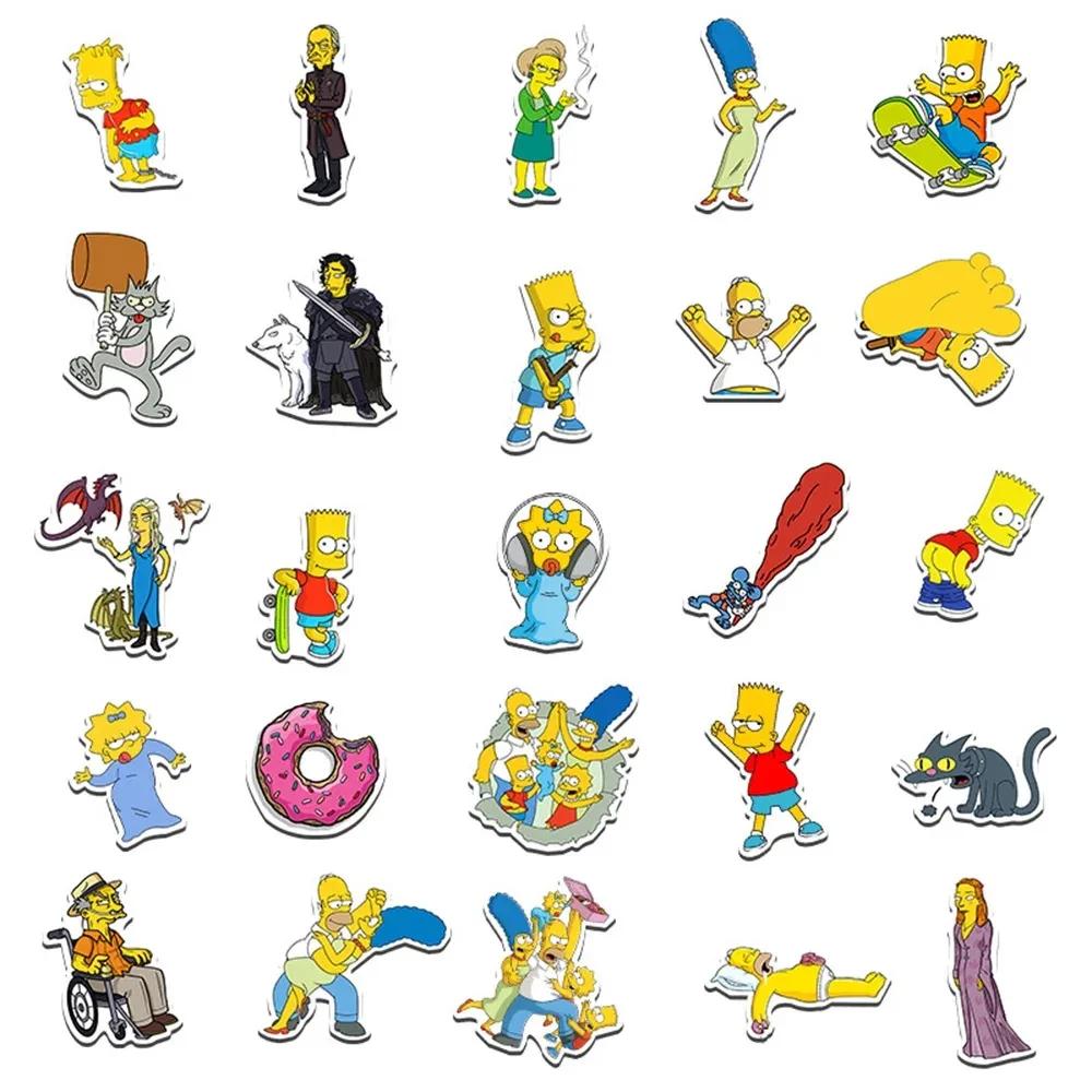 10/30/50 PIÈCES Les Simpsons Dessin Animé Autocollants Graffiti BRICOLAGE Planche À Roulettes Ordina
