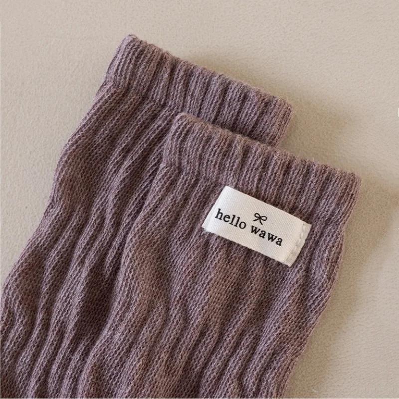 Chaussettes longues pour filles, printemps automne, nouvelles chaussettes en coton pour enfants, cha