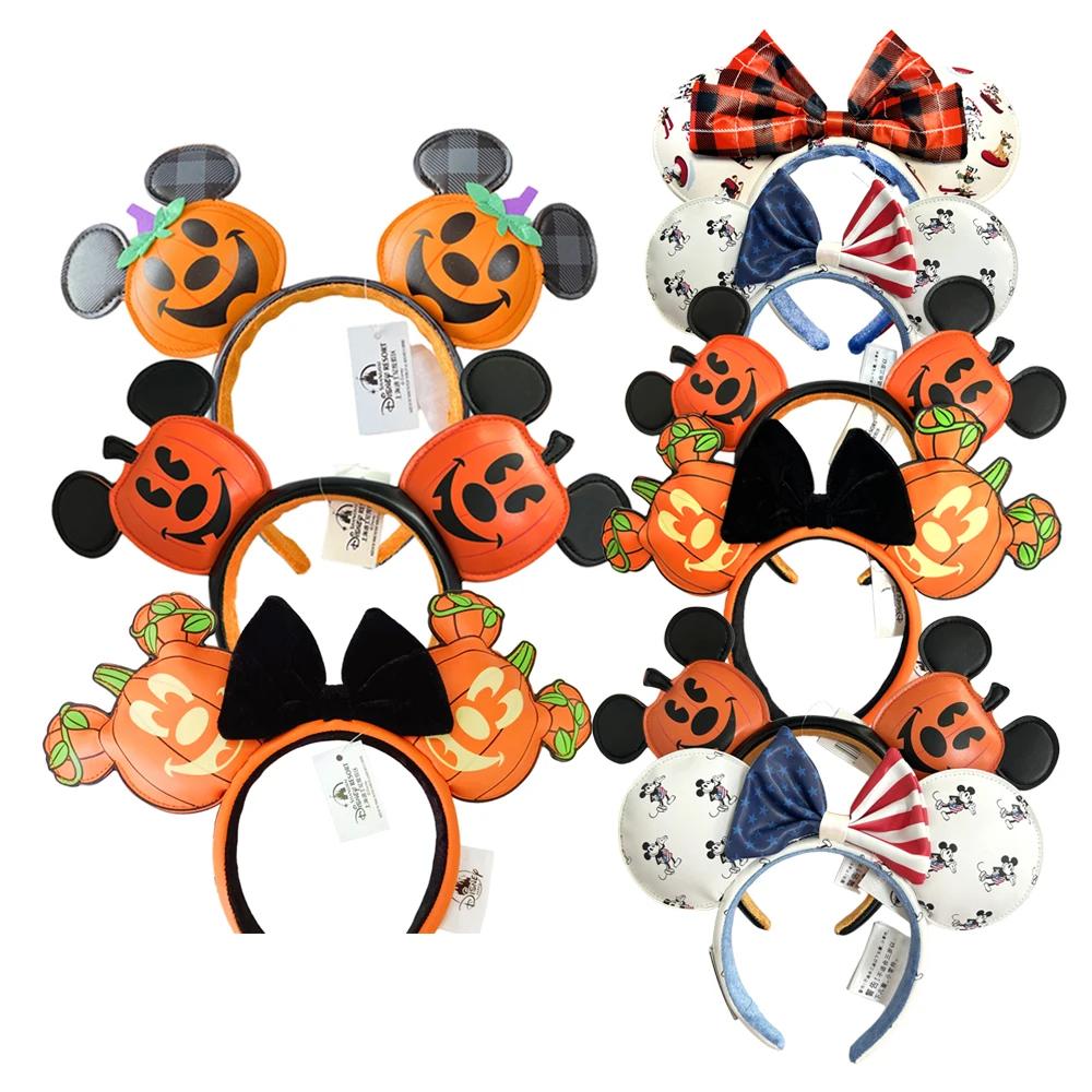 PU citrouille Mickey Mouse oreille bandeau COSTUME Hallowmas bandeau Cosplay en peluche cadeau drape