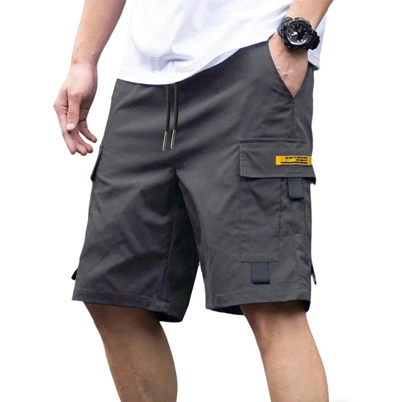 Shorts cargo d'été pour hommes, couleur unie, multi-poches, pantalon tactique militaire, décontracté