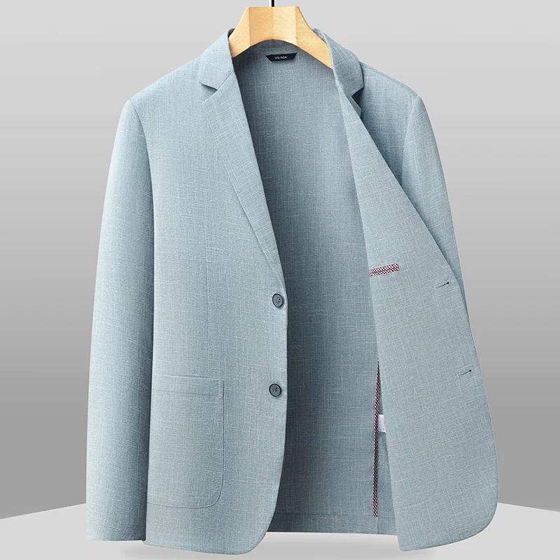 Veste de costume élégante et décontractée pour homme, en soie jacquard de haute qualité, offrant une