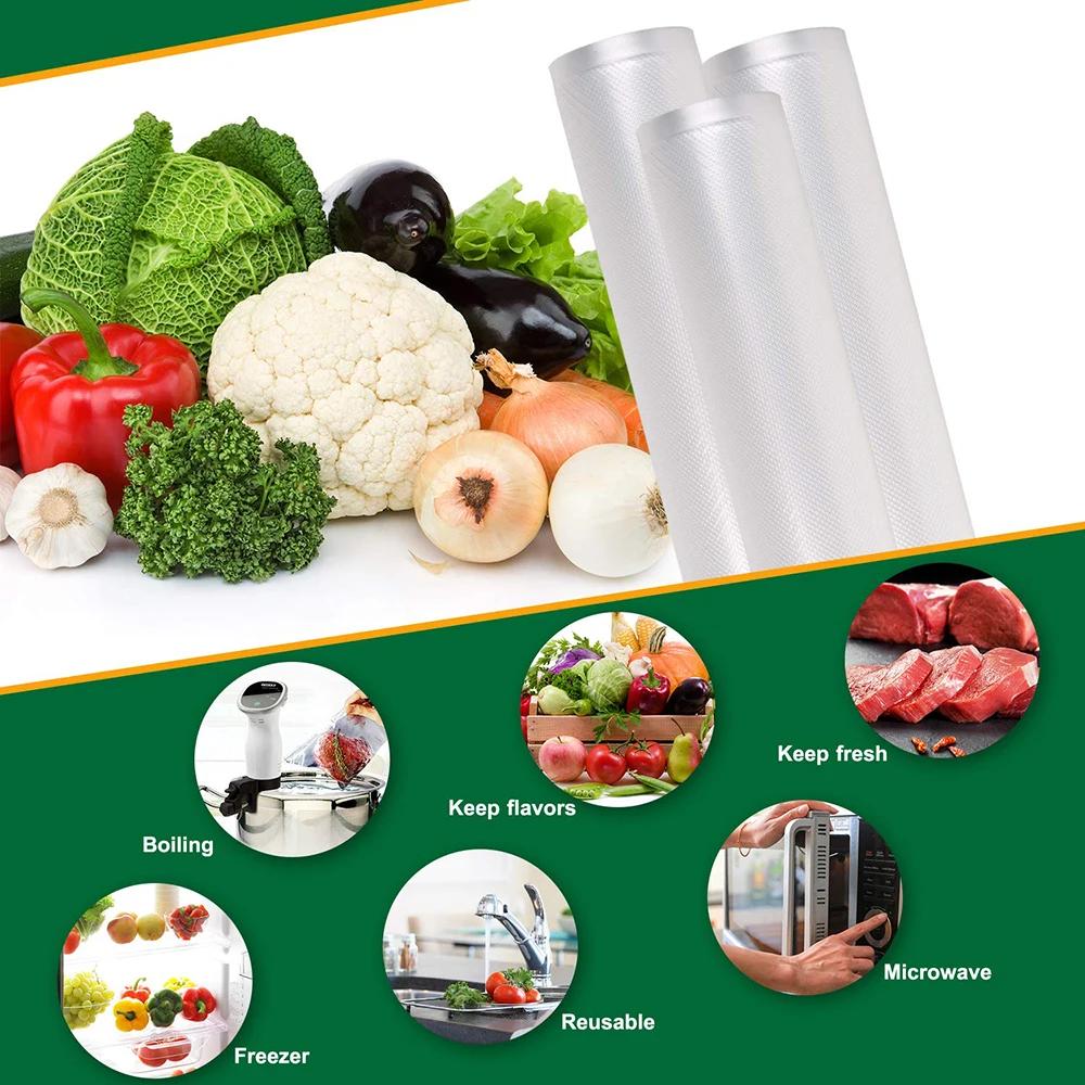 Sacs à rouler sous vide pour machine d'emballage sous vide, emballage alimentaire, sacs de conservat