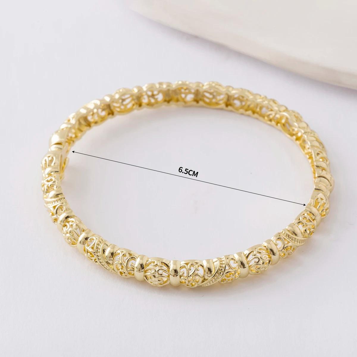 LUIZADA nouveau Vintage indien femmes Bracelet mariage africain luxe plaqué or mariée exquis chanceu