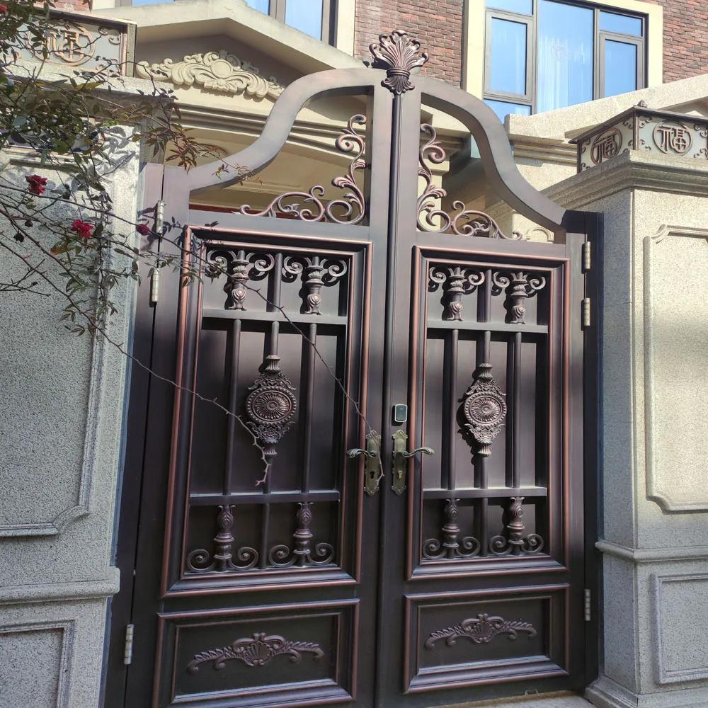 Porte extérieure en aluminium de mur extérieur en métal porte de jardin extérieure