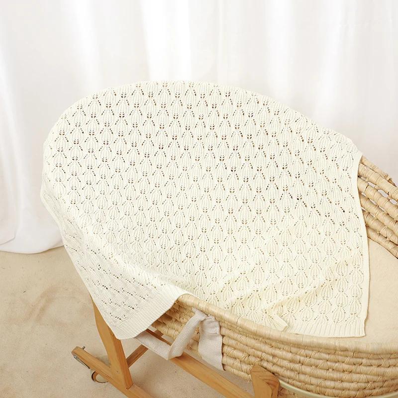 Couverture bébé coton 90x70cm lange d'emmaillotage doux plaid nouveau-né garçon fille literie