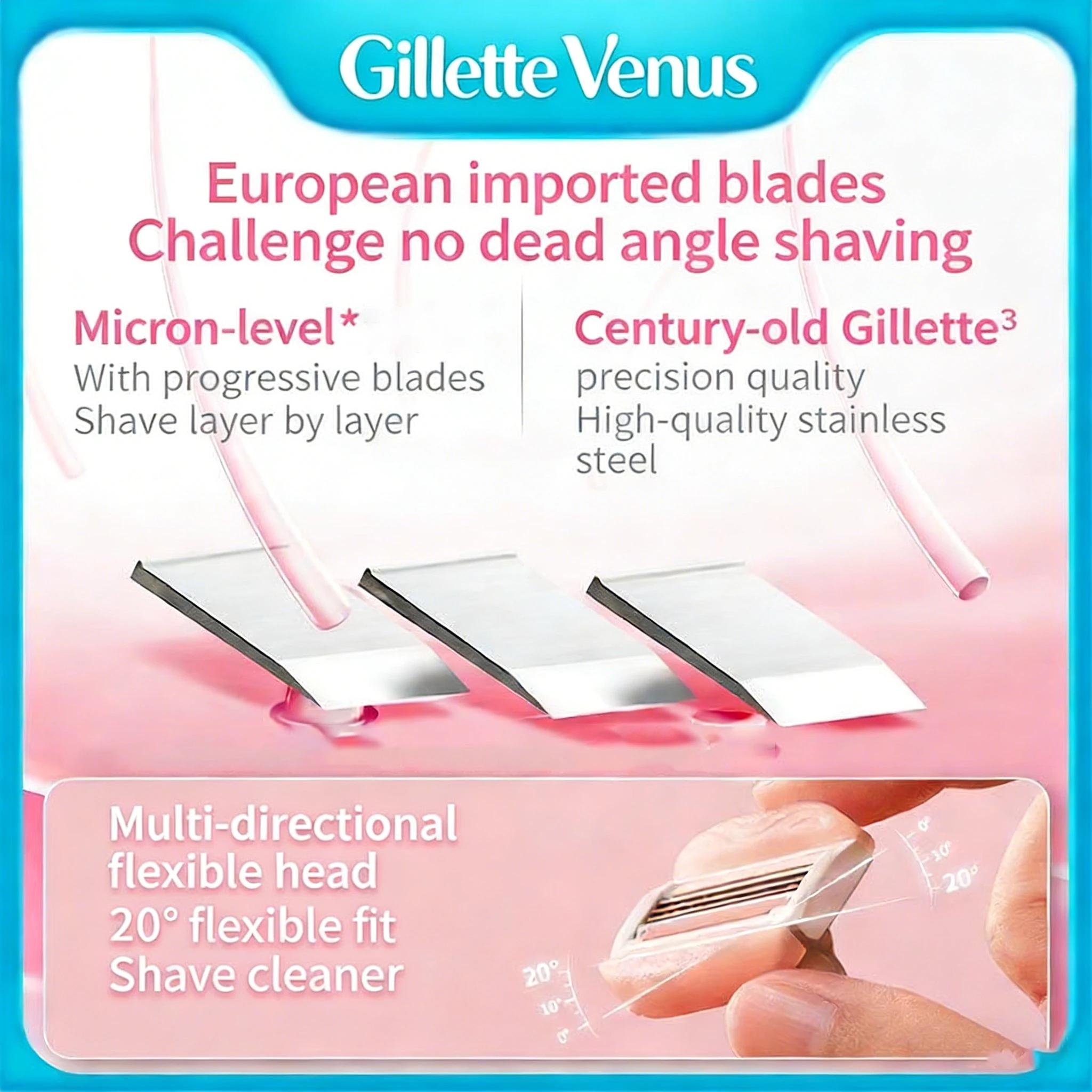 Lames de rasoir Gillette Venus ComfortGlide au thé blanc pour femmes, recharges de rasoir à 3 lames,