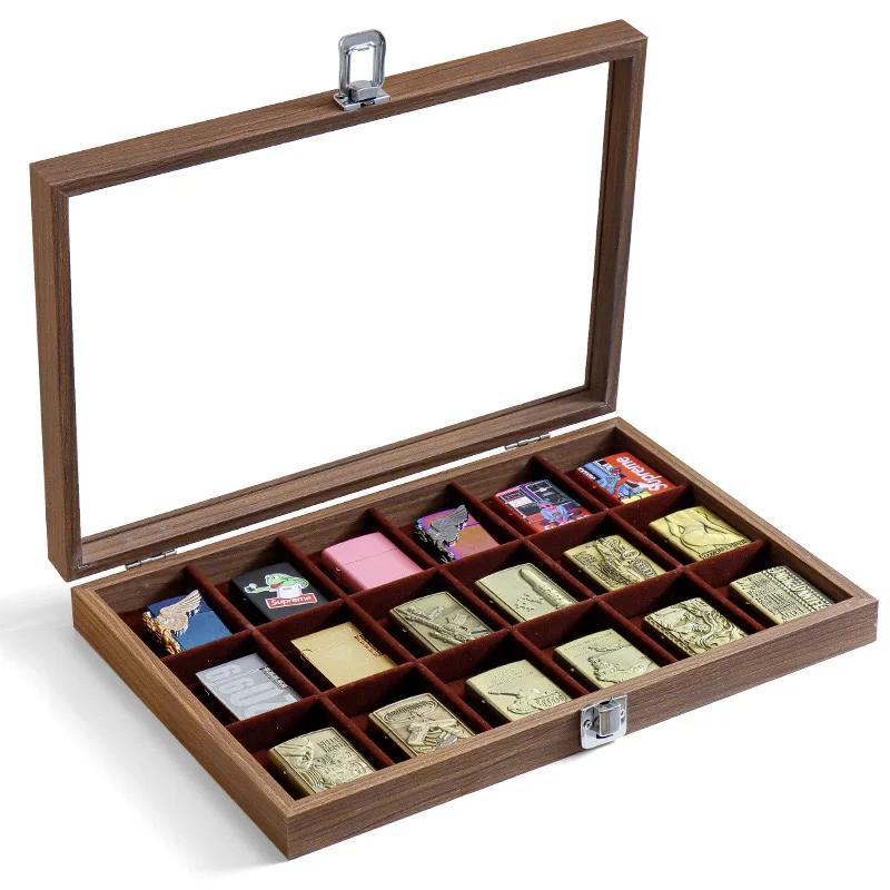 Boîte de rangement pour briquet, support de briquet, boîte d'exposition coupe-vent, présentoir trans