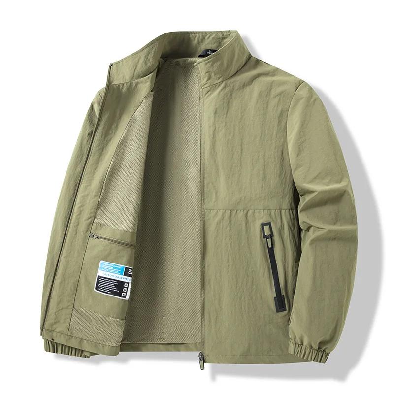 Nouvelle veste pour homme printemps-automne coupe ample col montant sportswear décontracté extérieur