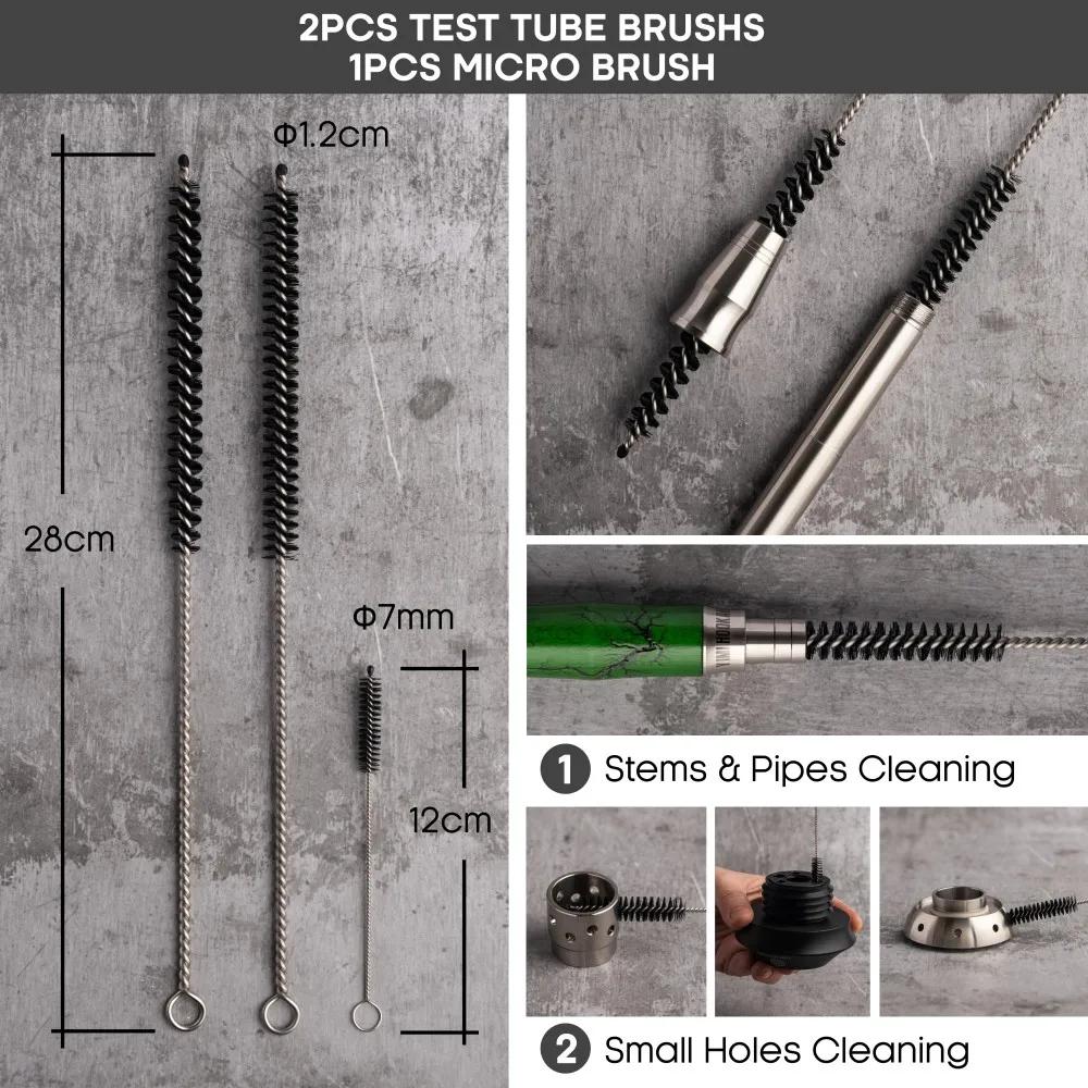 Yimi – kit de brosse de nettoyage de narguilé, brosse de vidange Flexible, bol de narguilé, décalcom