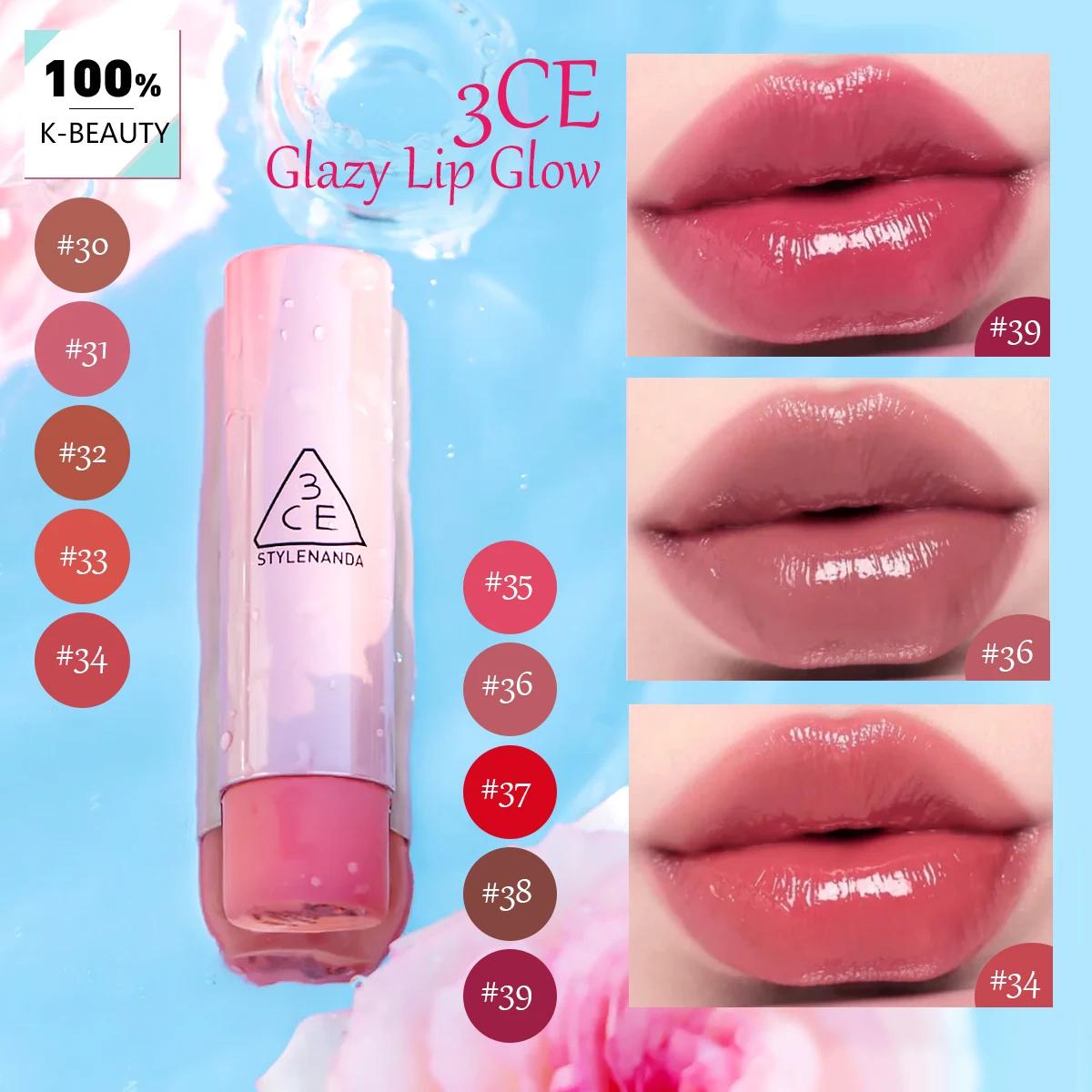3CE Glazy Lip Glow, texture brillante et glacée, hydratant et non collant, sensation légère et aqueu