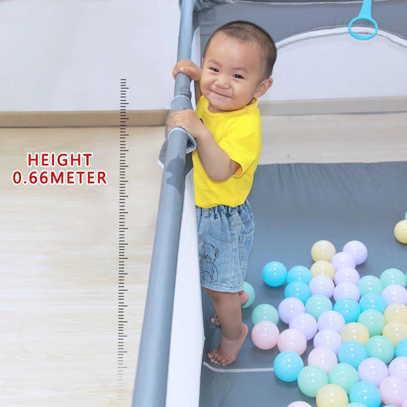 Parc pour bébé 150x180CM, barrière de sécurité pour enfants, clôture pour aire de jeux antidérapante