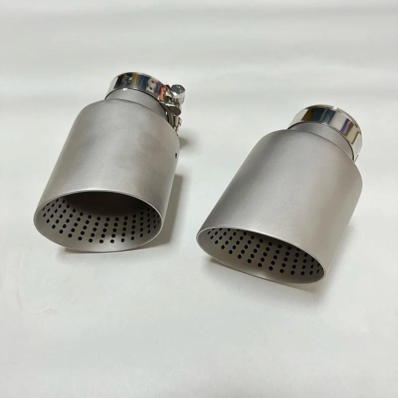 1 pièces accessoires de voiture buse d'échappement mat 304 acier inoxydable système de silencieux de