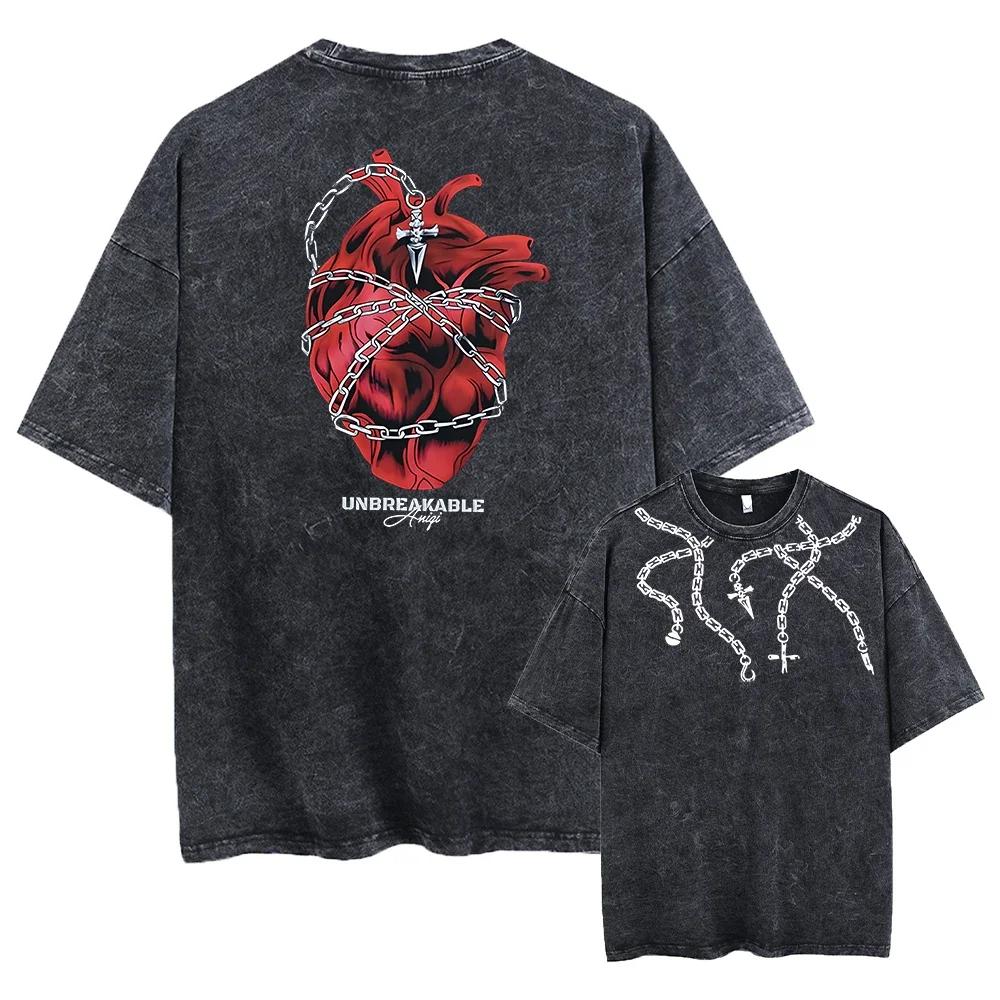 Anime Hunter X Hunter lavé nouveauté hommes vêtements t-shirt Homme graphique T-Shirts hommes t-shir