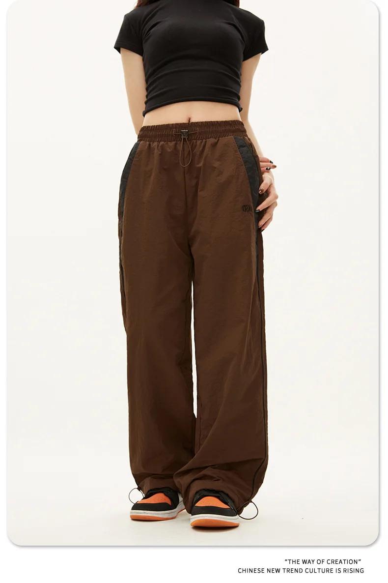 Pantalon de jogging décontracté pour femmes, mode Streetwear, surdimensionné, sport, jambes larges,
