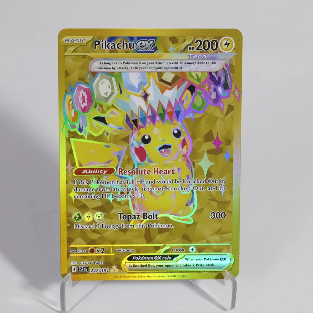PKM Foil Proxy Cards, Latios & Pikachu Mew Greninja Holographic Game, Trading Collection, PTCG Proxy