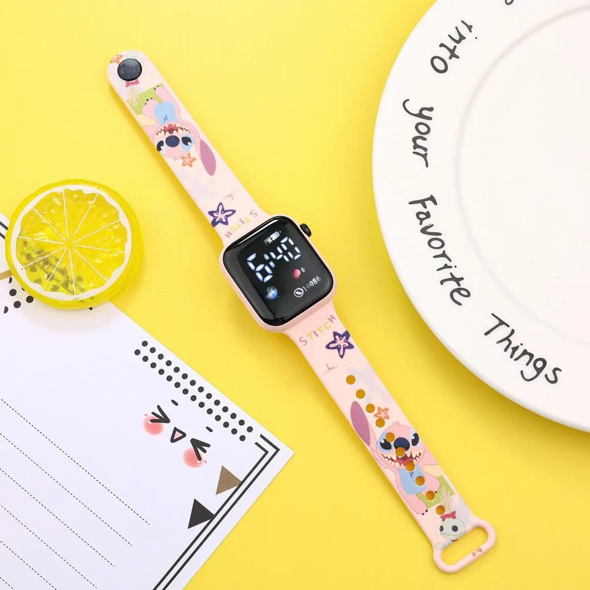 Nouveau dessin animé couleur imprimé étudiant LED montre électronique à la mode imprimé carré Y1 bou