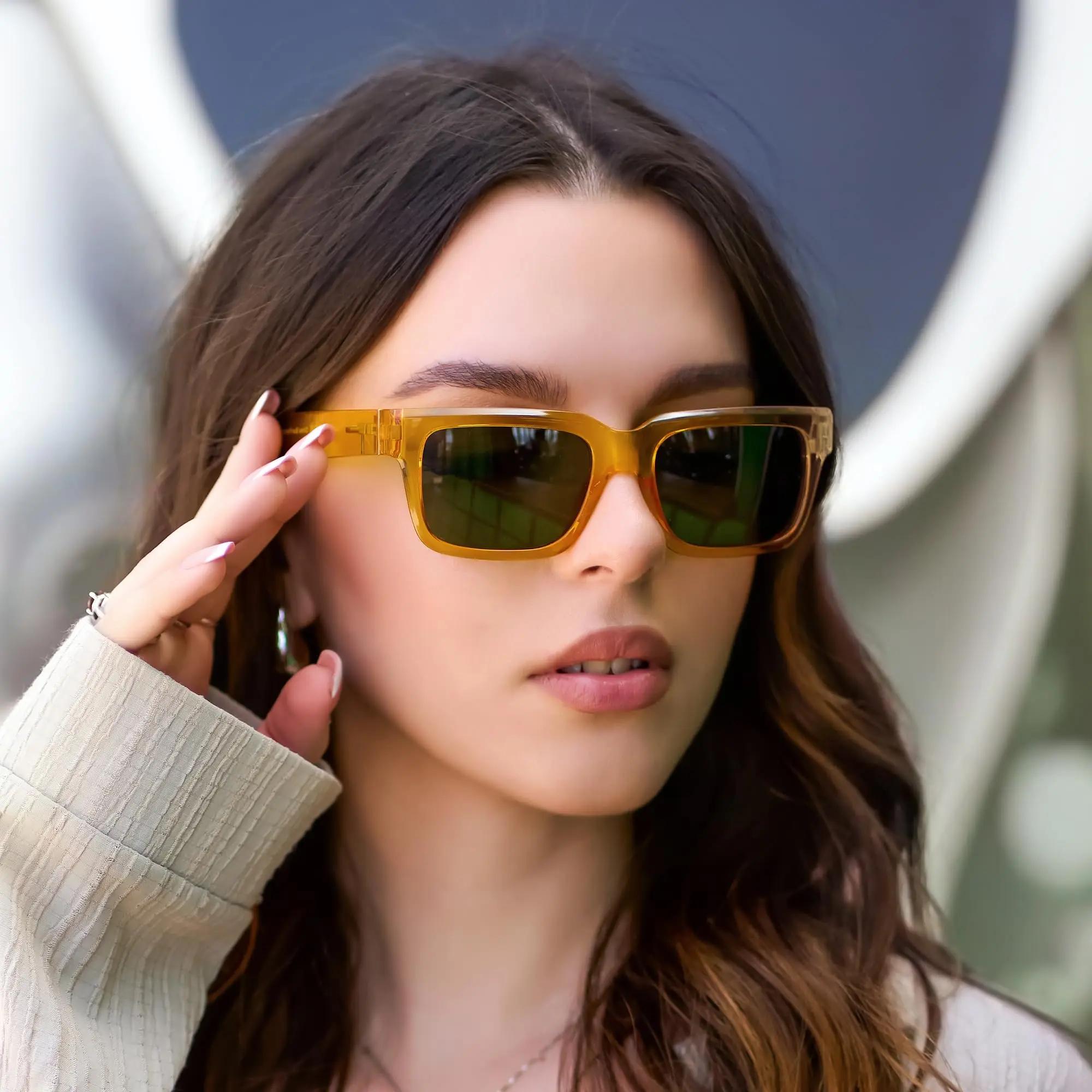 ZENOTTIC-Lunettes de soleil rectangulaires polarisées pour hommes et femmes, protection UV400, lunet
