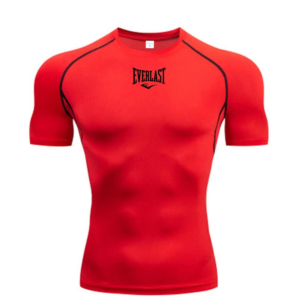 T-shirt de compression à manches courtes pour homme Everlast - Couche de base athlétique pour la gym