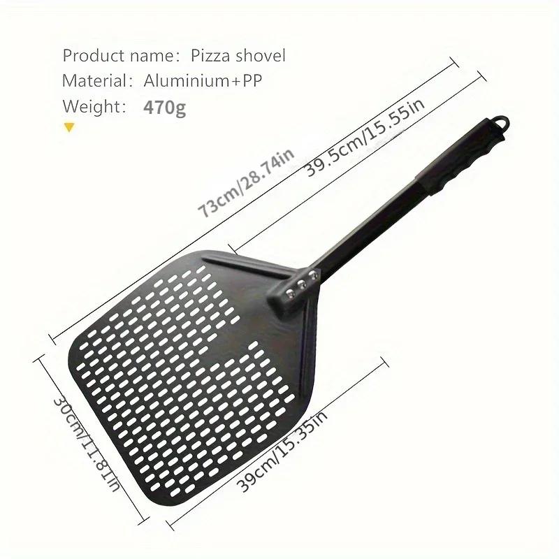Pelle à pizza perforée rectangulaire, 30.48x35.56 cm, pour transfert, professionnelle, en aluminium,