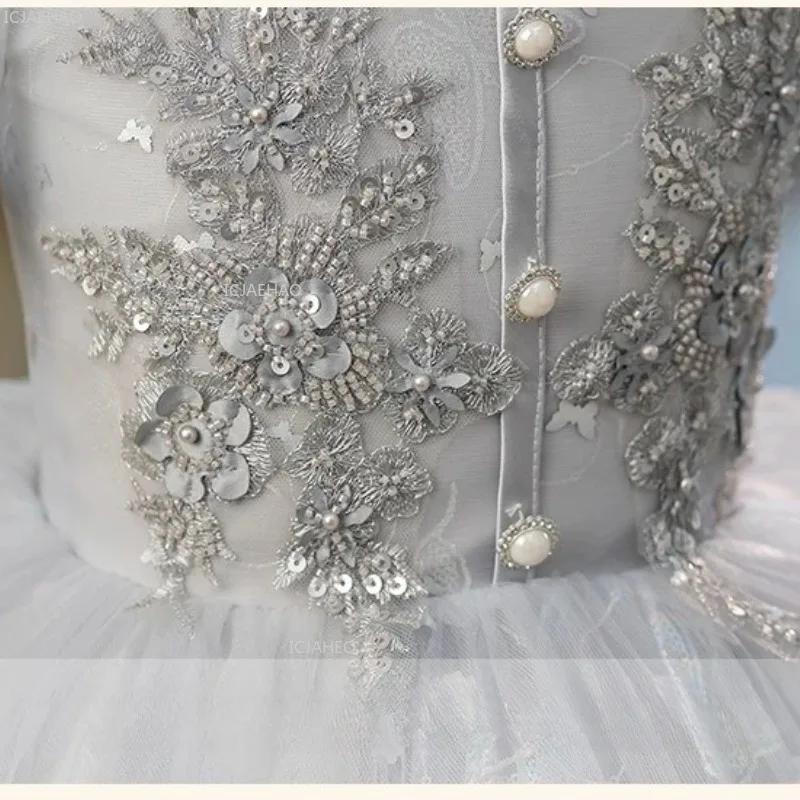 Robe de princesse pour filles, idéale pour anniversaire d'enfants, spectacle de piano, soirée, ou co