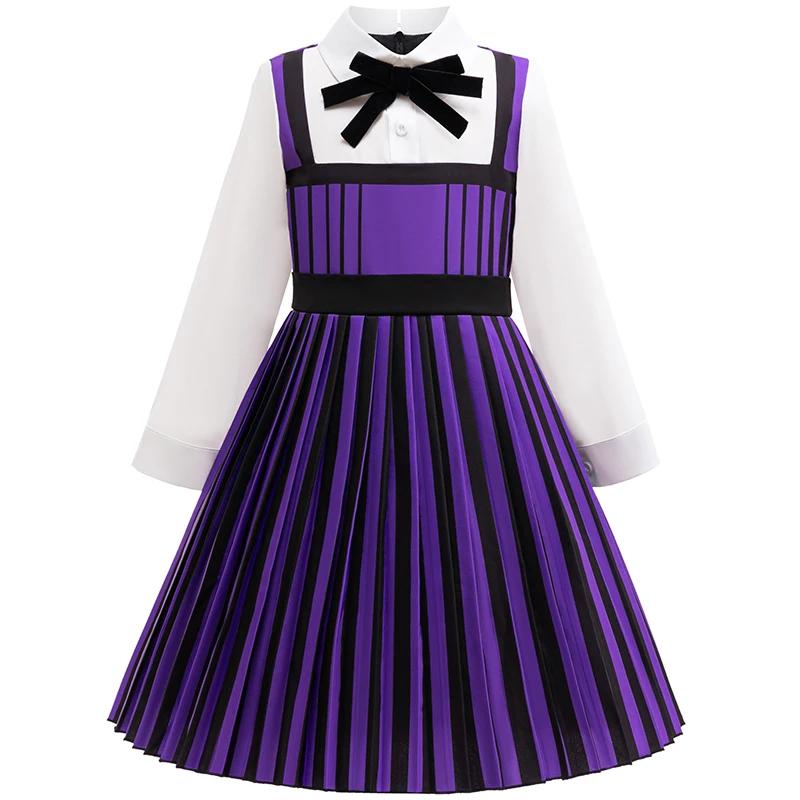 Costume Halloween filles Mercredi Enid cosplay 2 pièces robes fête anniversaire tenues carnaval enfants