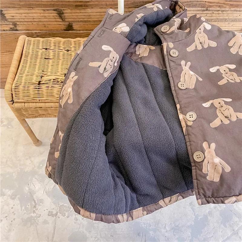 Manteau à capuche rembourré pour enfants de 1 à 7 ans, vêtements coréens pour bébé, veste d'hiver ch
