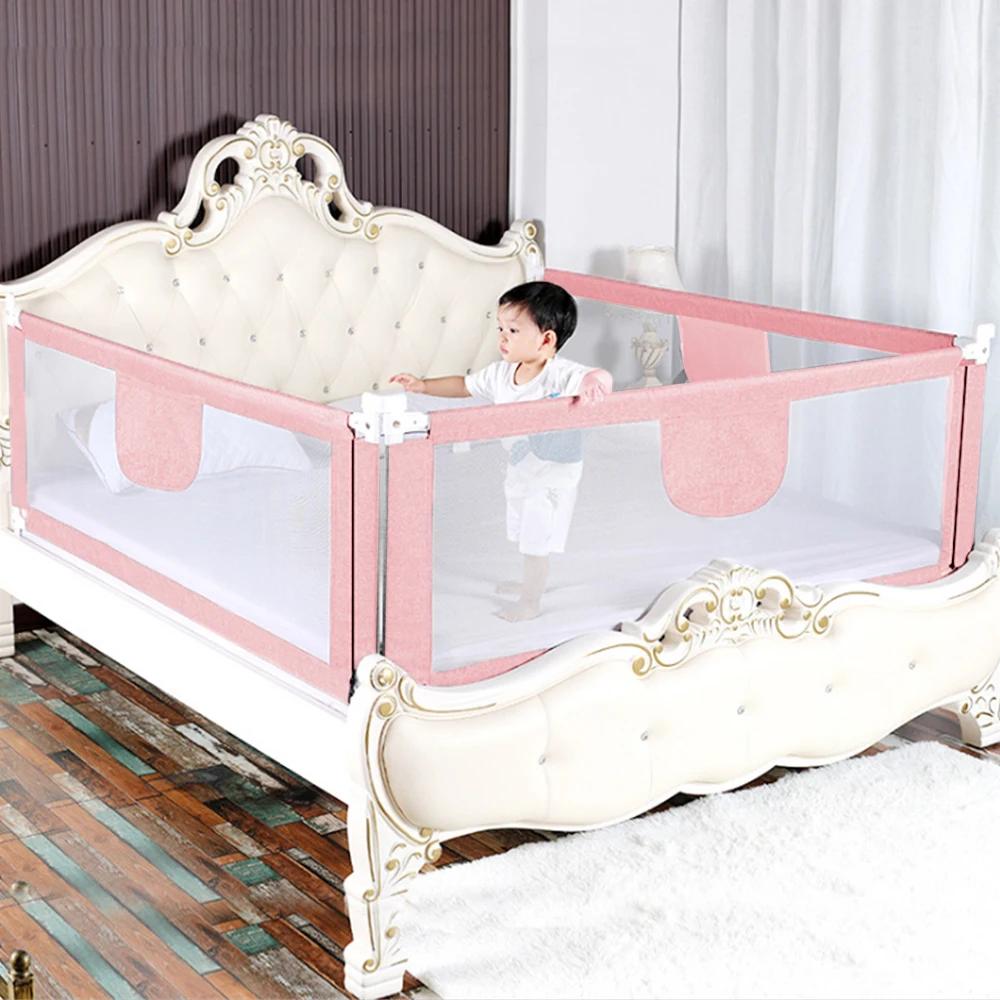 Barrière de Lit pour Tout-Petits, Garde de Lit à Levage Vertical, Hauteur Réglables, Grille de Lit B