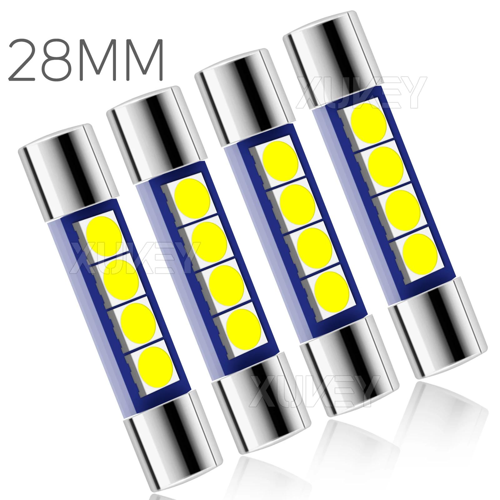 4 Pack 29 28mm LED Fusible 6614F 6612F TS-14V1CP LED Festoon Ampoules Voiture NikPare-Soleil Lumière