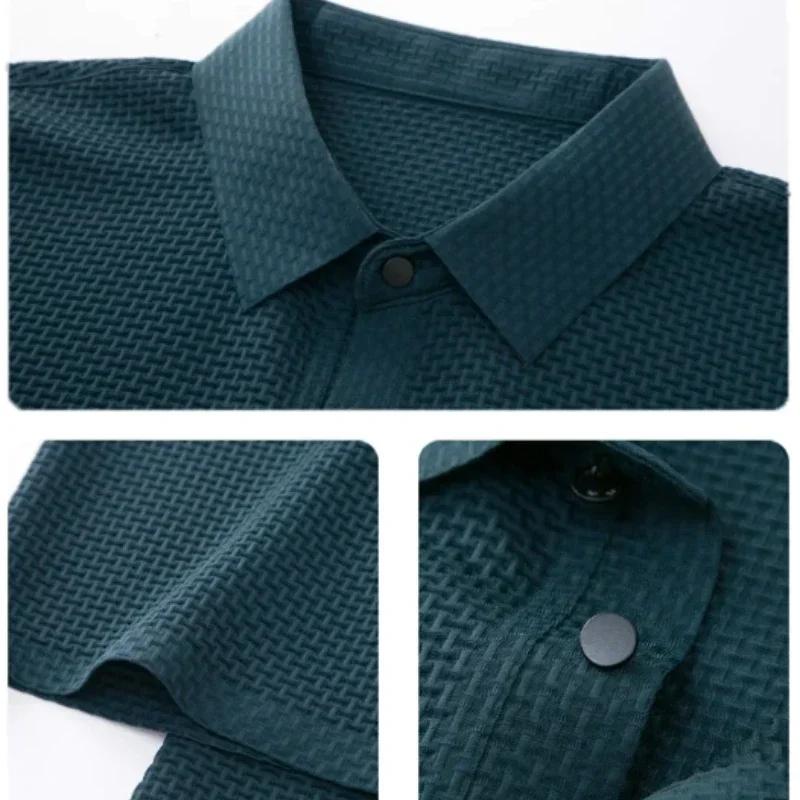 Vêtements de marque été nouveau T-shirt à manches courtes pour hommes soie glacée POLO frais et resp