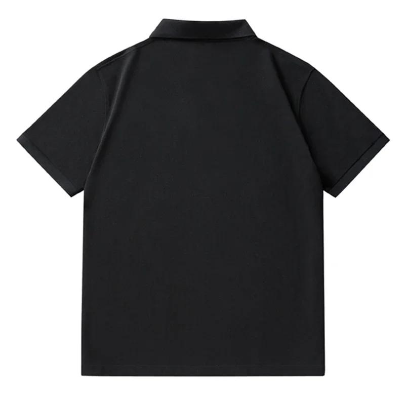 Hommes grande taille Polo surdimensionné 6XL 7XL été à manches courtes t-shirts noir ample homme che