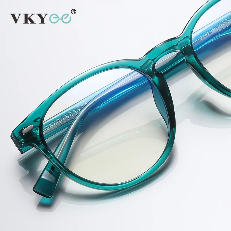 VKYEE rond petit cadre Simple Design de mode femmes Anti-lumière bleue lunettes personnalisables Pre