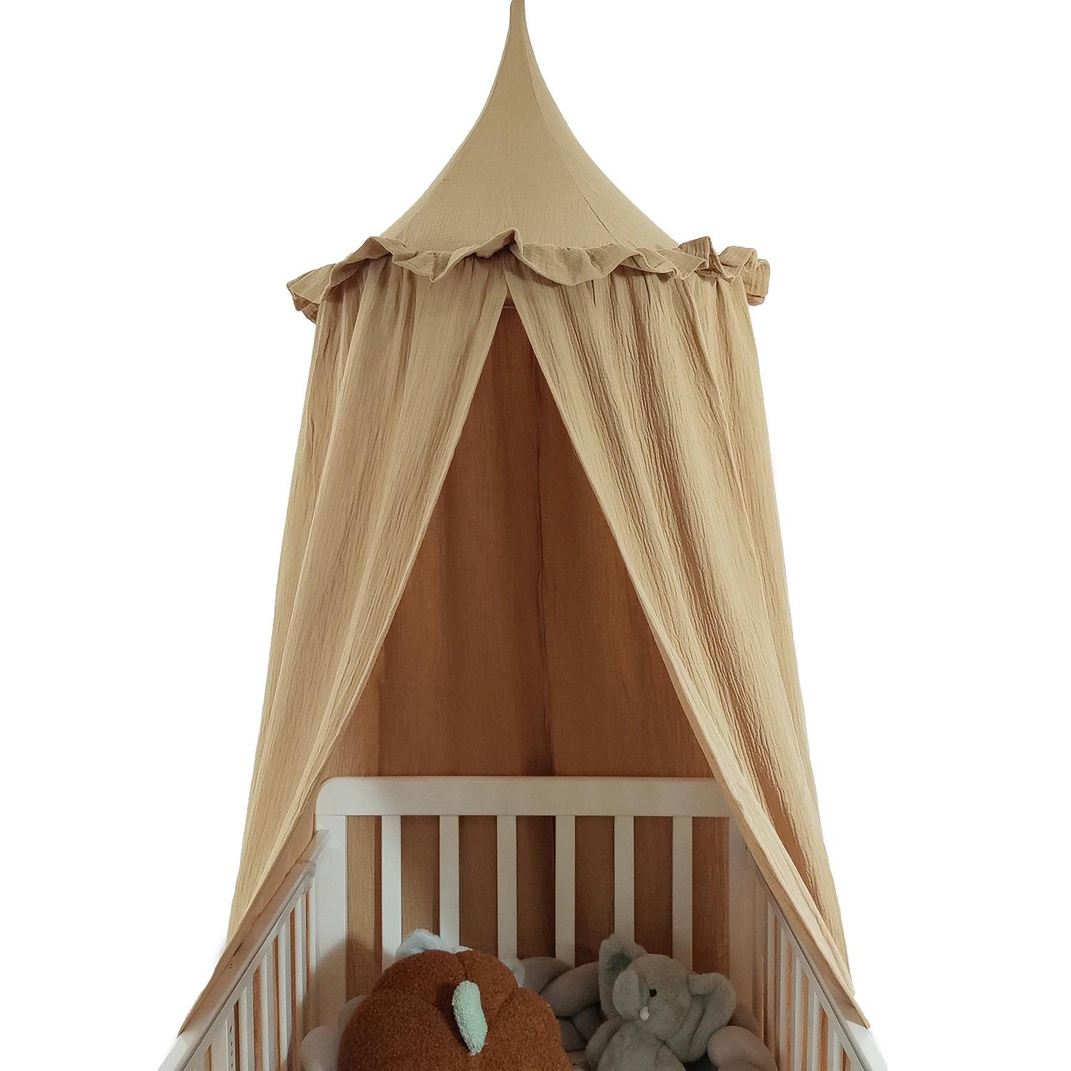 Auvent de lit suspendu en mousseline 100% coton de qualité supérieure, tente décorative, auvent de p