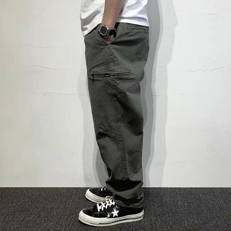 UNITIM Bretelles pour hommes, pantalon long décontracté à jambe droite, style américain, mode jeune,