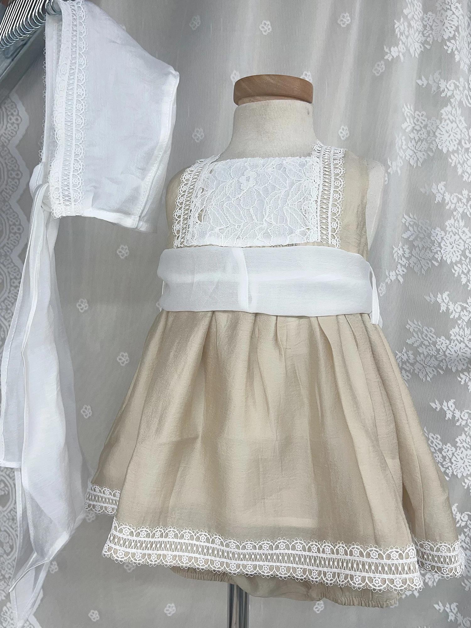 Ensemble de vêtements en dentelle Tencel pour enfants, léger, respirant, haut de gamme, personnalisé