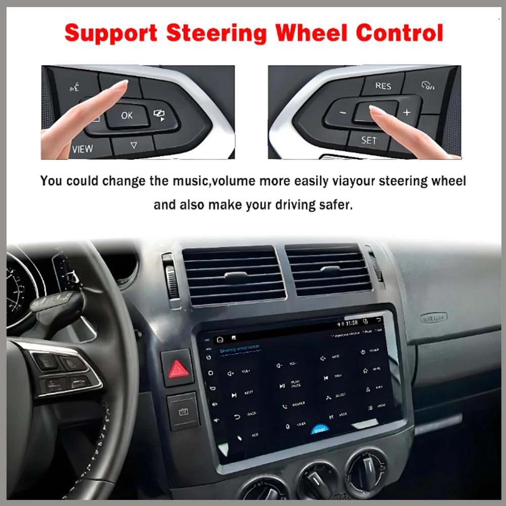Autoradio Android 16 pour Volkswagen VW Polo MK4 6Q 9N 9N3 2004-2009 Lecteur multimédia Stéréo auto