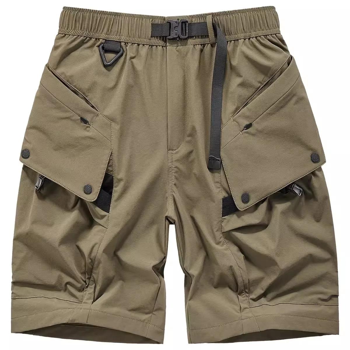 Short tactique d'été 2025, pantalon court Cargo multi-poches, fonctionnel, ample, Streetwear, taille