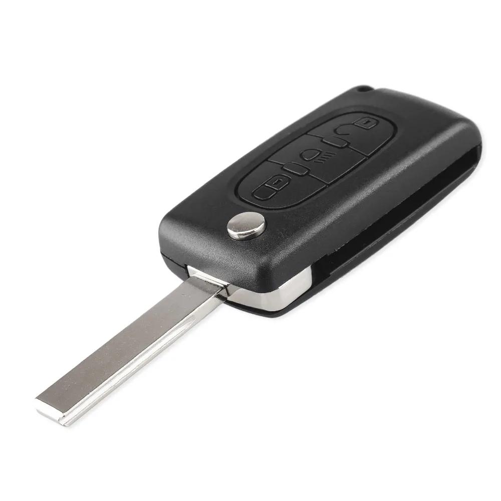 KEYYOU 10 pièces 2/3 boutons étui à clés de voiture pour Peugeot 207 307 308 407 607 807 pour citroë
