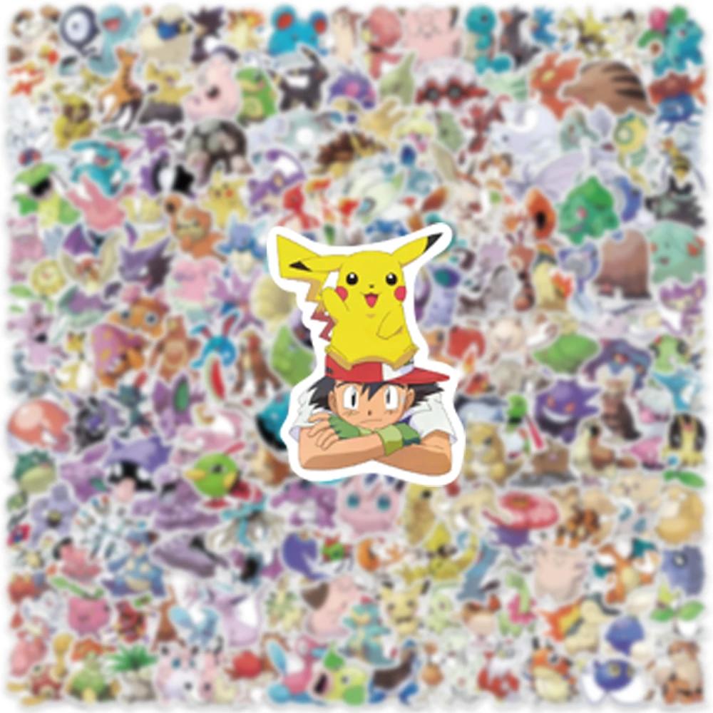 100/200/300 pièces Pokemon Kawaii Pikachu autocollants décoration décalcomanies ordinateur portable