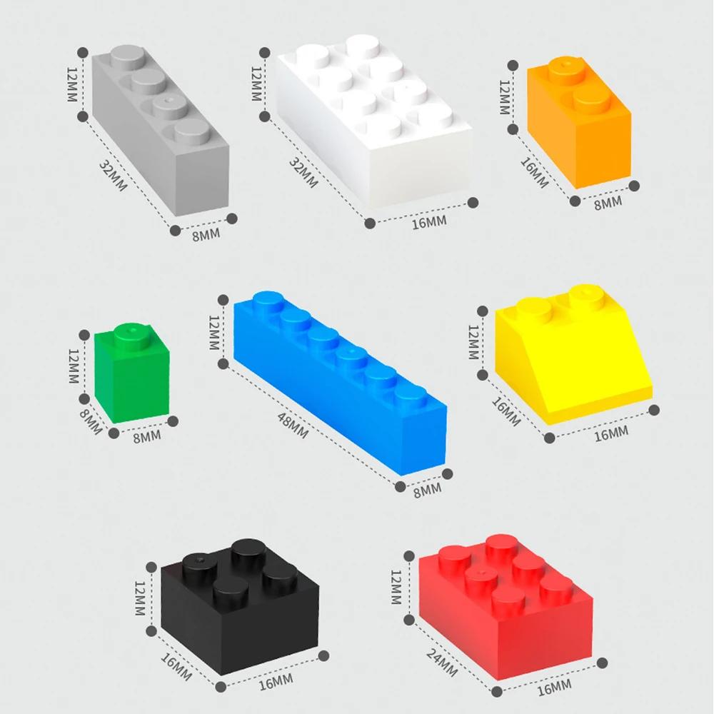 120/240 pièces blocs de construction Lot Pack ville briques classiques triées par couleur briques bl