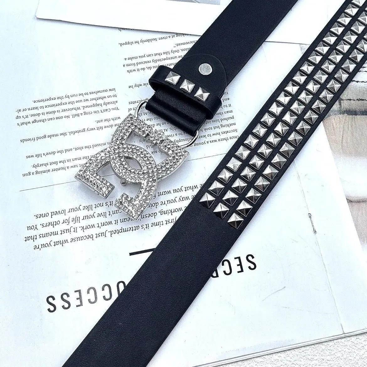 Ceinture Femme Style Punk Y2K 2026 - Bestseller - Ceinture de Luxe à Rivets de 3,8 cm de Large, Bouc