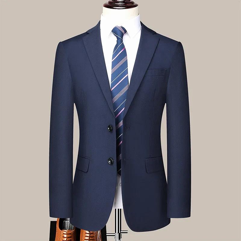 Costume d'affaires à deux boutons pour hommes, coupe cintrée, travail professionnel, ensemble deux p