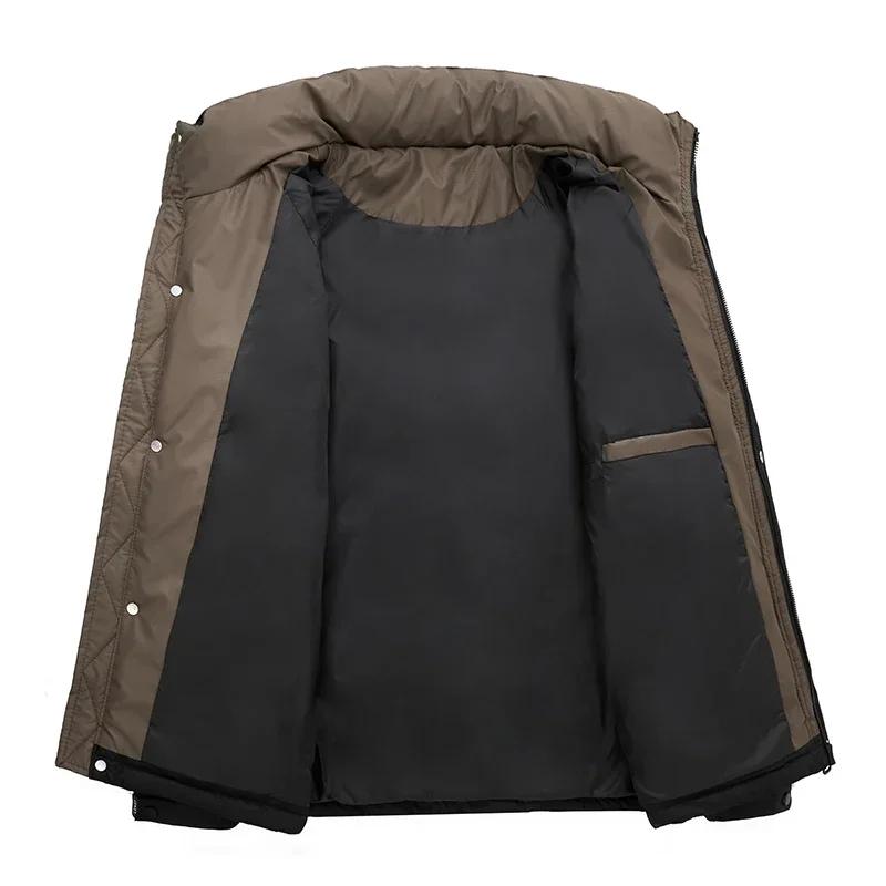 Hiver hommes blanc canard doudoune coupe-vent décontracté extérieur doudoune homme Streetwear rembou