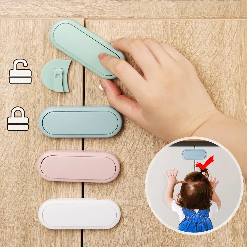Serrures de sécurité multifonctions pour enfants, Anti-pincement, serrure à main pour porte d'armoir