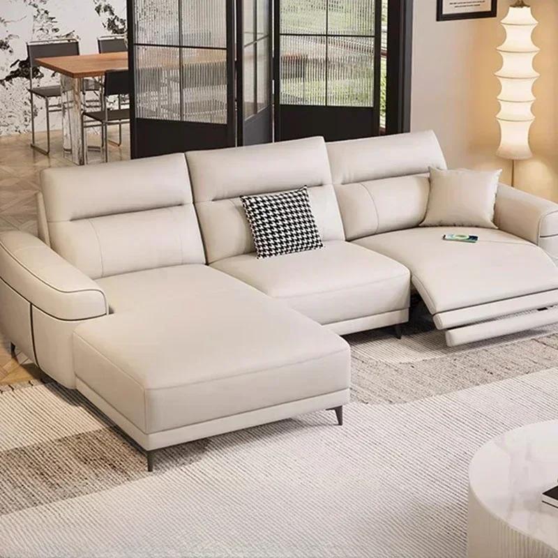 Luxe fantaisie canapé chaise moderne nordique causeuse inclinable canapé lit de repos en cuir Divani