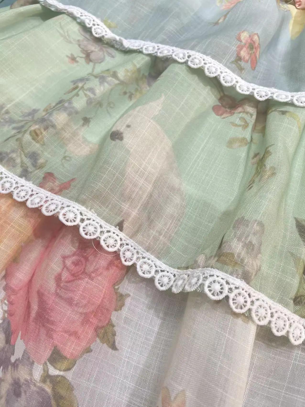 Vêtements d'été haut de gamme pour enfants, nouveau Design à la mode, robe à bretelles imprimée flor