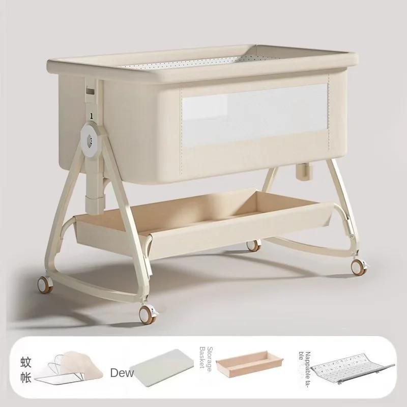 Berceau Portable multifonctionnel pliable pour nouveau-nés, avec Table à langer, hauteur réglable, c