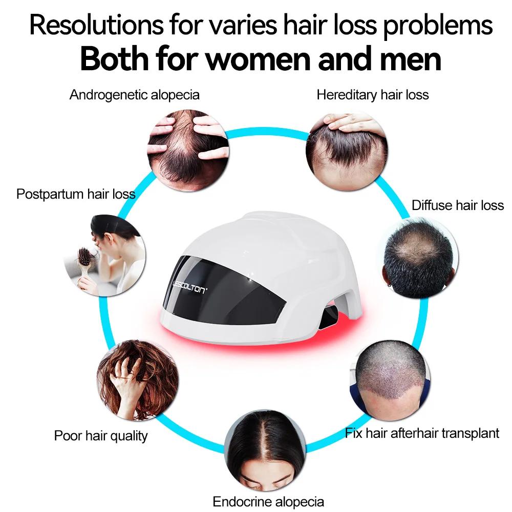 LESCOLTON casque de croissance des cheveux casque Laser à lumière rouge traitements de perte de chev