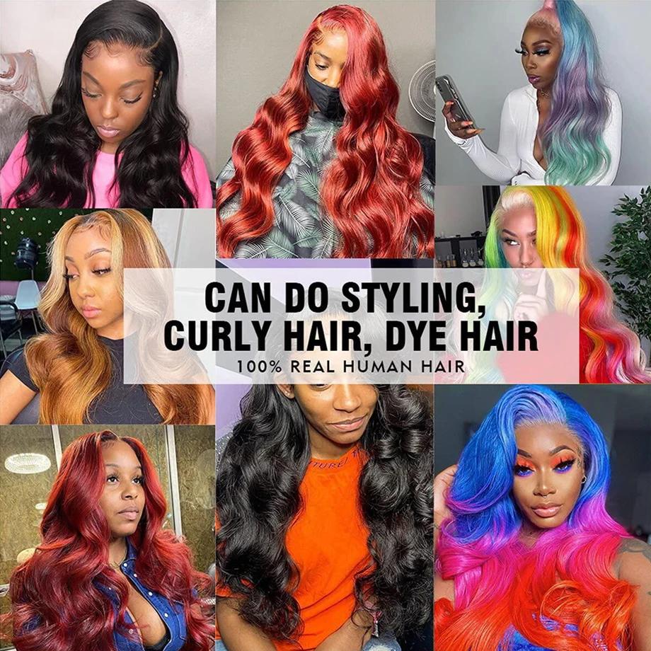 Perruque Lace Front Wig Body Wave Brésilienne Naturelle, Cheveux Humains, 13x4, 13x6, Pre-Plucked, 3